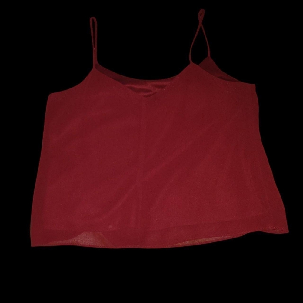 Red Flowy Cami From Dressbarn Size Medium